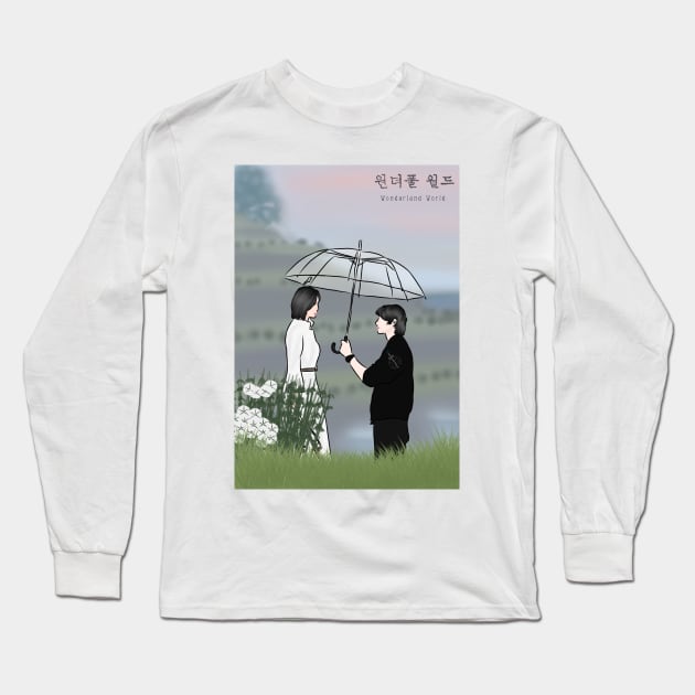 Wonderful World Korean Drama Long Sleeve T-Shirt by ArtRaft Pro